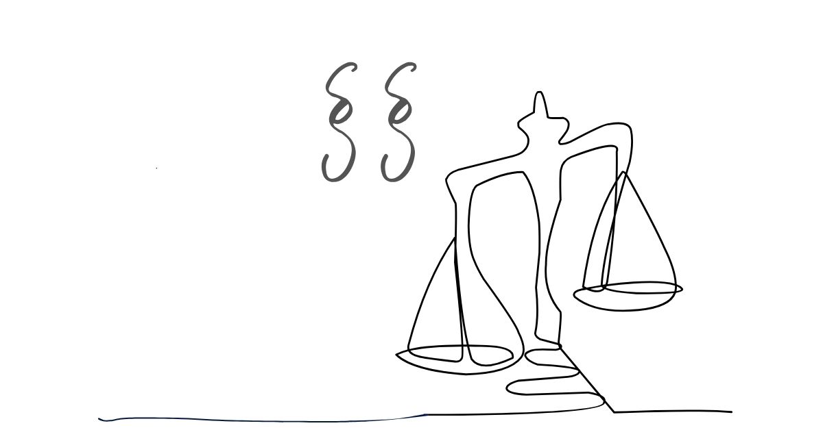 Die Waage der Justizia aus dem Gleichgewicht